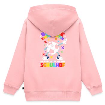 Ich Kicke Jetzt Auf Dem Schulhof - Kinder Premium Organic Zip Hoodie - Rosa - Hinten - AI Model Kid Female (0cm)