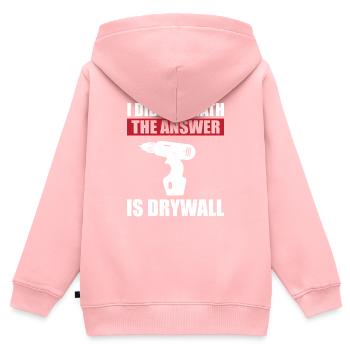 Trockenbau Installateur - Kinder Premium Organic Zip Hoodie - Rosa - Hinten - AI Model Kid Female (0cm)