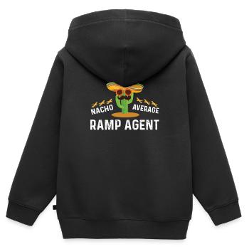 Nacho Average Ramp Agent Cino De Mayo - Sweat Premium à capuche zippé enfant bio - noir - Dos - AI Model Kid Male (0cm)