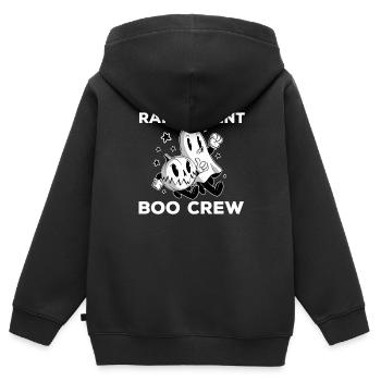 Drôle d’agent de rampe Boo Crew Costume d’Halloween - Sweat Premium à capuche zippé enfant bio - noir - Dos - AI Model Kid Male (0cm)