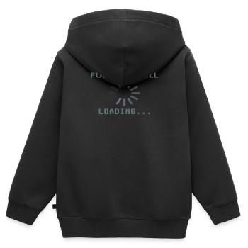 Fußballzubehör Geschenkidee Fußballfan - Kinder Premium Organic Zip Hoodie - Schwarz - Hinten - AI Model Kid Male (0cm)