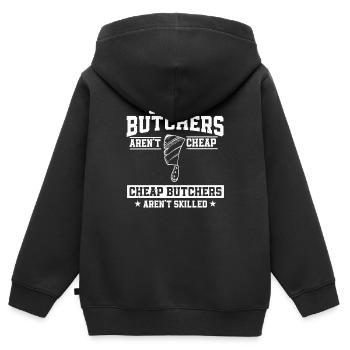 Amusement - Sweat Premium à capuche zippé enfant bio - noir - Dos - AI Model Kid Male (0cm)