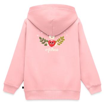 Actrice séduisante - Sweat Premium à capuche zippé enfant bio - rose - Dos - AI Model Kid Female (0cm)