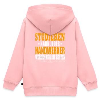 Handwerker Spruch Handwerker - Kinder Premium Organic Zip Hoodie - Rosa - Hinten - AI Model Kid Female (0cm)
