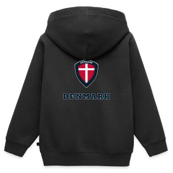Danemark - Sweat Premium à capuche zippé enfant bio - noir - Dos - AI Model Kid Male (0cm)