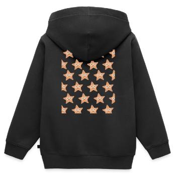 Étoile de mer Étoile de mer - Sweat Premium à capuche zippé enfant bio - noir - Dos - AI Model Kid Male (0cm)
