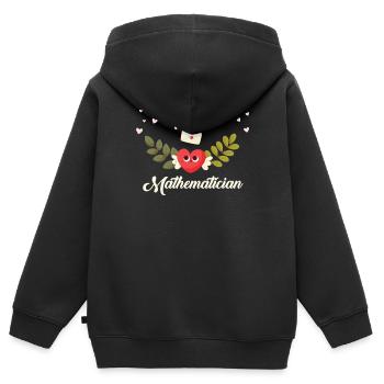 Mathématicien séduisant - Sweat Premium à capuche zippé enfant bio - noir - Dos - AI Model Kid Male (0cm)