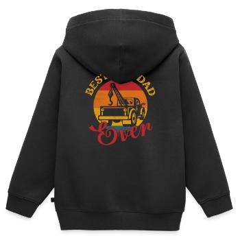 Best Tow Dad Ever Tow Truck Driver Trucking - Kinder Premium Organic Zip Hoodie - Schwarz - Hinten - AI Model Kid Male (0cm)