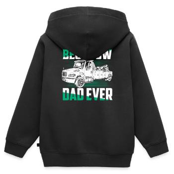 Best Tow Dad Ever Trucking Tow Truck Driver - Kinder Premium Organic Zip Hoodie - Schwarz - Hinten - AI Model Kid Male (0cm)