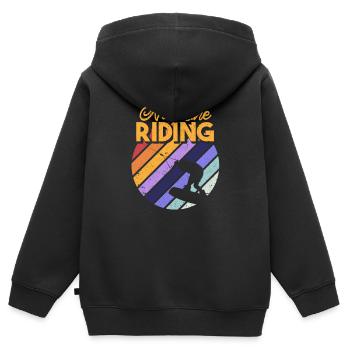 No Line Riding Wakesurfing Wake Surf Wakesurf Ride - Kinder Premium Organic Zip Hoodie - Schwarz - Hinten - AI Model Kid Male (0cm)