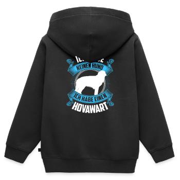 Hovawart ist kein Hund derber Bauernhund - Kinder Premium Organic Zip Hoodie - Schwarz - Hinten - AI Model Kid Male (0cm)