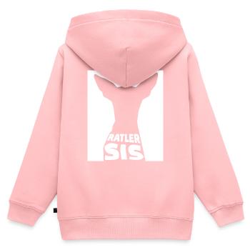 Ratler SIS - Kinder Premium Organic Zip Hoodie - Rosa - Hinten - AI Model Kid Female (0cm)