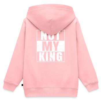 Not My King Coronation Protest - Kids Premium Organic Zip-up Hoodie - rose - Back - AI Model Kid Female (0cm)