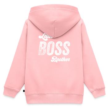 Lustiger Bruder - Kinder Premium Organic Zip Hoodie - Rosa - Hinten - AI Model Kid Female (0cm)