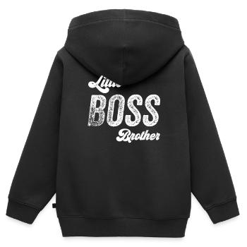 Lustiger Bruder - Kinder Premium Organic Zip Hoodie - Schwarz - Hinten - AI Model Kid Male (0cm)