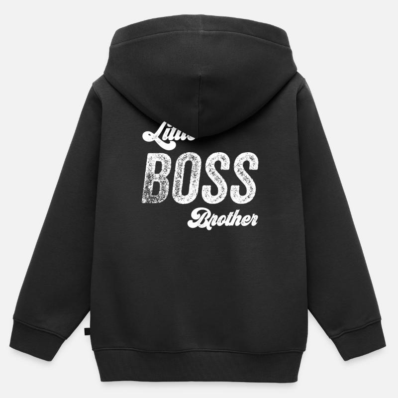 Drôle de frère - Sweat Premium à capuche zippé enfant bio - noir