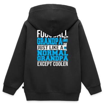 Cool Foosball Grandfather Table Soccer Player Men - Kinder Premium Organic Zip Hoodie - Schwarz - Hinten - AI Model Kid Male (0cm)