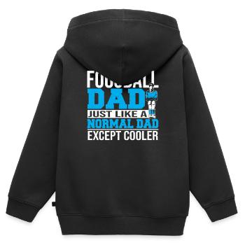 Funny Foosball Dad Men Table Soccer Player - Kinder Premium Organic Zip Hoodie - Schwarz - Hinten - AI Model Kid Male (0cm)