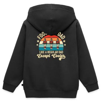 Table Soccer Player Retro Foosball Dad Vintage - Kinder Premium Organic Zip Hoodie - Schwarz - Hinten - AI Model Kid Male (0cm)
