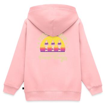 Foosball Mom Retro Women Table Soccer Player - Kinder Premium Organic Zip Hoodie - Rosa - Hinten - AI Model Kid Female (0cm)