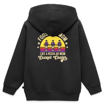 Foosball Mom Retro Women Table Soccer Player - Kinder Premium Organic Zip Hoodie - Schwarz - Hinten - AI Model Kid Male (0cm)
