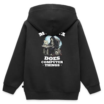 My beta makes computer things programmers - Kids Premium Organic Zip-up Hoodie - black - Back - AI Model Kid Male (0cm)
