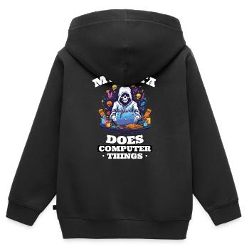 My beta makes computer things programmers - Kids Premium Organic Zip-up Hoodie - black - Back - AI Model Kid Male (0cm)
