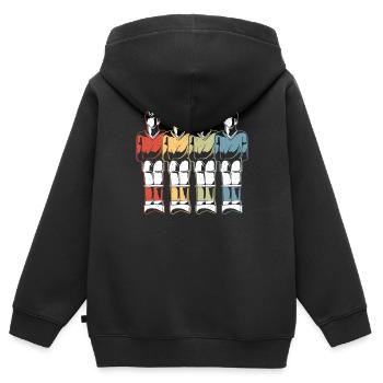 Foosball Lover Retro Table Soccer Player Vintage - Kinder Premium Organic Zip Hoodie - Schwarz - Hinten - AI Model Kid Male (0cm)