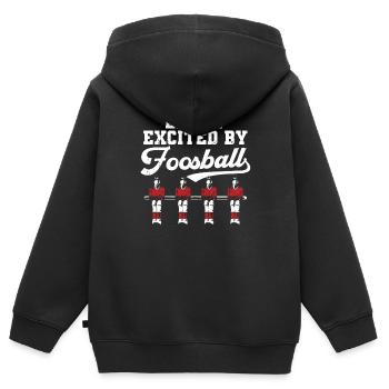 Easily Excited By Foosball Table Soccer Fan - Kinder Premium Organic Zip Hoodie - Schwarz - Hinten - AI Model Kid Male (0cm)