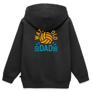 Wasserball Papa Vatertag Sport Fan Spieler Trainer - Kinder Premium Organic Zip Hoodie - Schwarz - Hinten - AI Model Kid Male (0cm)