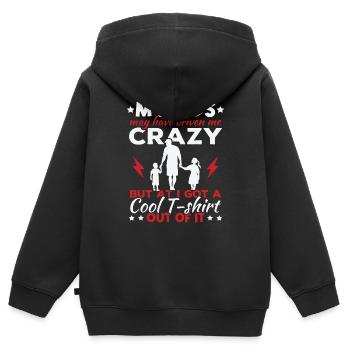 Mes enfants m’ont peut-être rendu fou - Sweat Premium à capuche zippé enfant bio - noir - Dos - AI Model Kid Male (0cm)