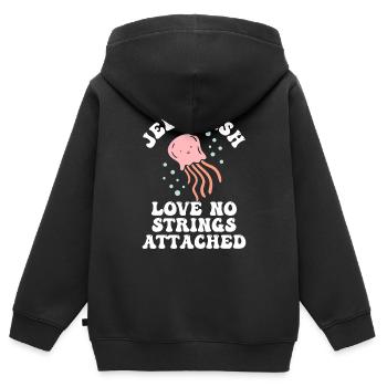 Quallen Qualle Ozean Meeresbewohner Motiv - Kinder Premium Organic Zip Hoodie - Schwarz - Hinten - AI Model Kid Male (0cm)
