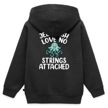 Quallen Qualle Ozean Meeresbewohner Motiv - Kinder Premium Organic Zip Hoodie - Schwarz - Hinten - AI Model Kid Male (0cm)