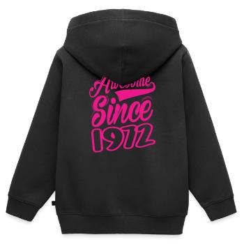 Awesome Since 1972 - Kinder Premium Organic Zip Hoodie - Schwarz - Hinten - AI Model Kid Male (0cm)