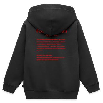 Feuerwehrfrau Definition - Kinder Premium Organic Zip Hoodie - Schwarz - Hinten - AI Model Kid Male (0cm)