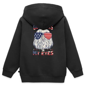 Got Stars In My Eyes - Kids Premium Organic Zip-up Hoodie - black - Back - AI Model Kid Male (0cm)