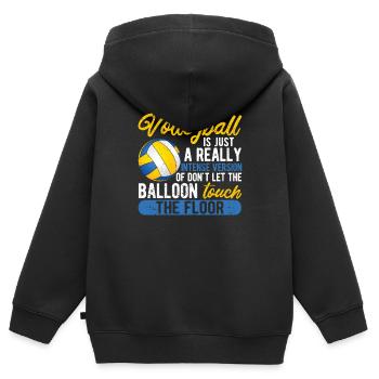 Volleyball ist nur eine wirklich intensive Version - Kinder Premium Organic Zip Hoodie - Schwarz - Hinten - AI Model Kid Male (0cm)