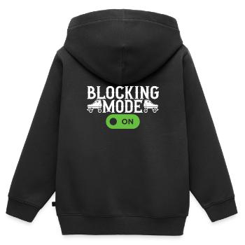 Roller derby - Sweat Premium à capuche zippé enfant bio - noir - Dos - AI Model Kid Male (0cm)