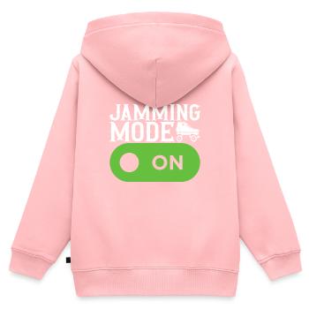 Roller Derby - Kinder Premium Organic Zip Hoodie - Rosa - Hinten - AI Model Kid Female (0cm)