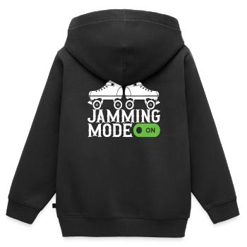 Roller Derby - Kinder Premium Organic Zip Hoodie - Schwarz - Hinten - AI Model Kid Male (0cm)