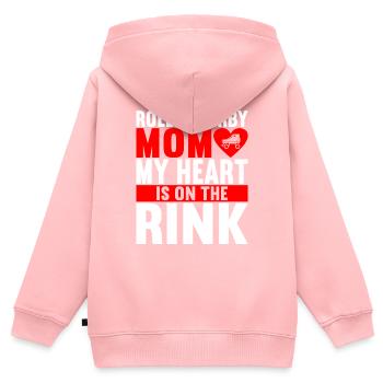 Roller Derby - Kinder Premium Organic Zip Hoodie - Rosa - Hinten - AI Model Kid Female (0cm)