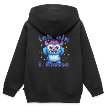 Schulkind , Erste Klasse, Schulanfänger - Kinder Premium Organic Zip Hoodie - Schwarz - Hinten - AI Model Kid Male (0cm)