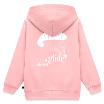 Paragliding Gleitschirmfliegen - Kinder Premium Organic Zip Hoodie - Rosa - Hinten - AI Model Kid Female (0cm)