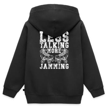 Roller derby - Sweat Premium à capuche zippé enfant bio - noir - Dos - AI Model Kid Male (0cm)