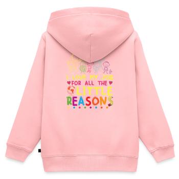 Cute Teaching - Kids Premium Organic Zip-up Hoodie - rose - Back - AI Model Kid Female (0cm)