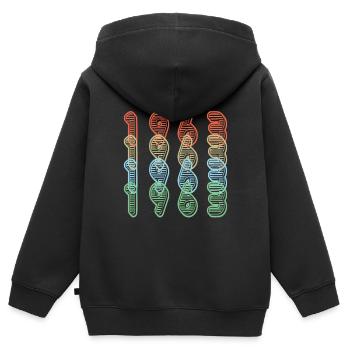 1963 Geburtstag Jahrgang 1963 - Baujahr 1963 - Kinder Premium Organic Zip Hoodie - Schwarz - Hinten - AI Model Kid Male (0cm)