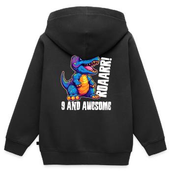9 Years Birthday 9. Gift Nine Boy - Kids Premium Organic Zip-up Hoodie - black - Back - AI Model Kid Male (0cm)