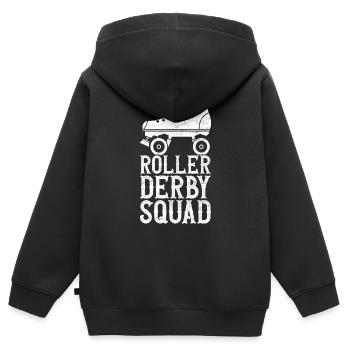 Roller Derby - Kinder Premium Organic Zip Hoodie - Schwarz - Hinten - AI Model Kid Male (0cm)
