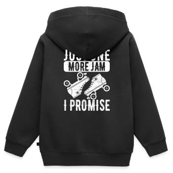 Roller derby - Sweat Premium à capuche zippé enfant bio - noir - Dos - AI Model Kid Male (0cm)