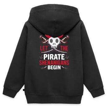 Piraten - Spielereien Crossbones Freebooter - Kids Premium Organic Zip-up Hoodie - black - Back - AI Model Kid Male (0cm)